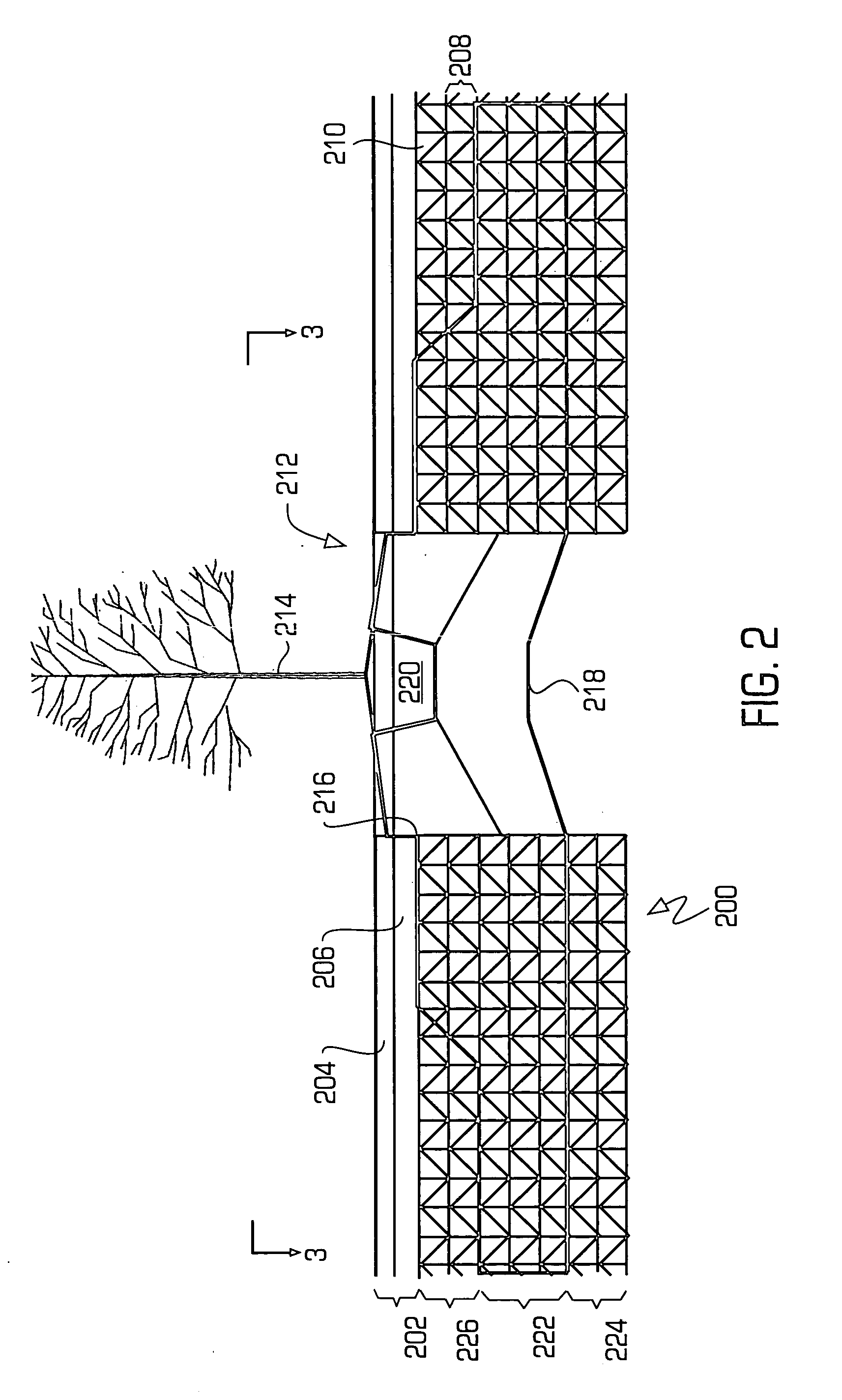 Integrated tree root and storm water system