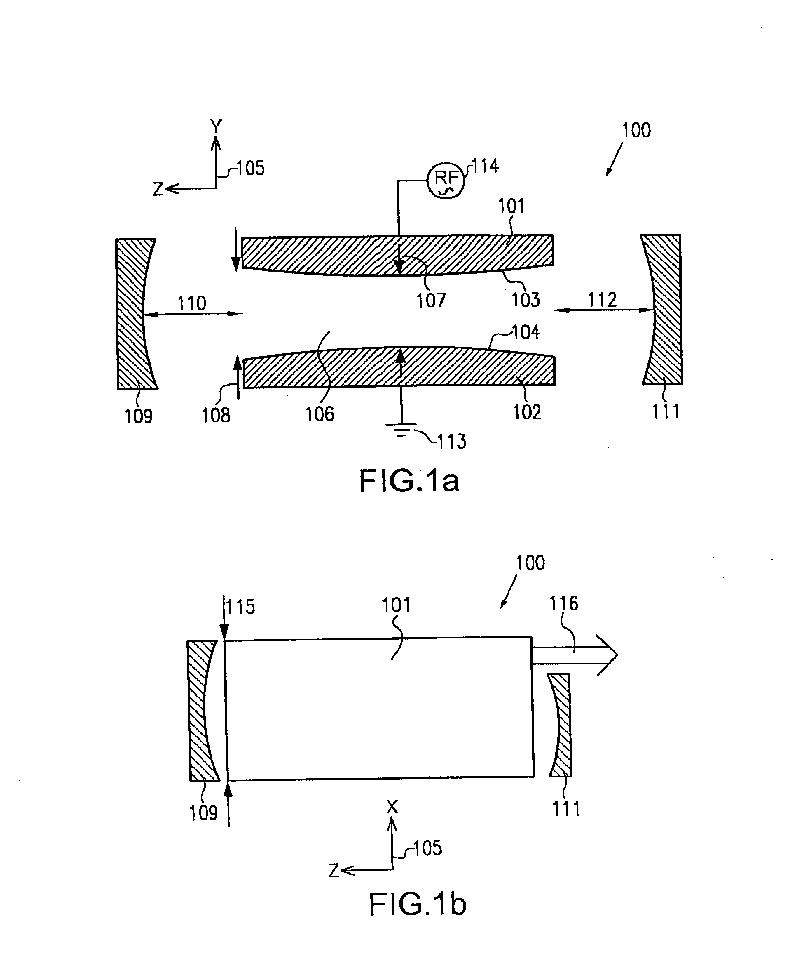 High power slab type gas laser