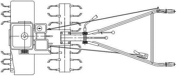 Micro tillage machine with double rotary tiller shaft and speed control lever