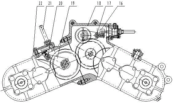 Micro tillage machine with double rotary tiller shaft and speed control lever