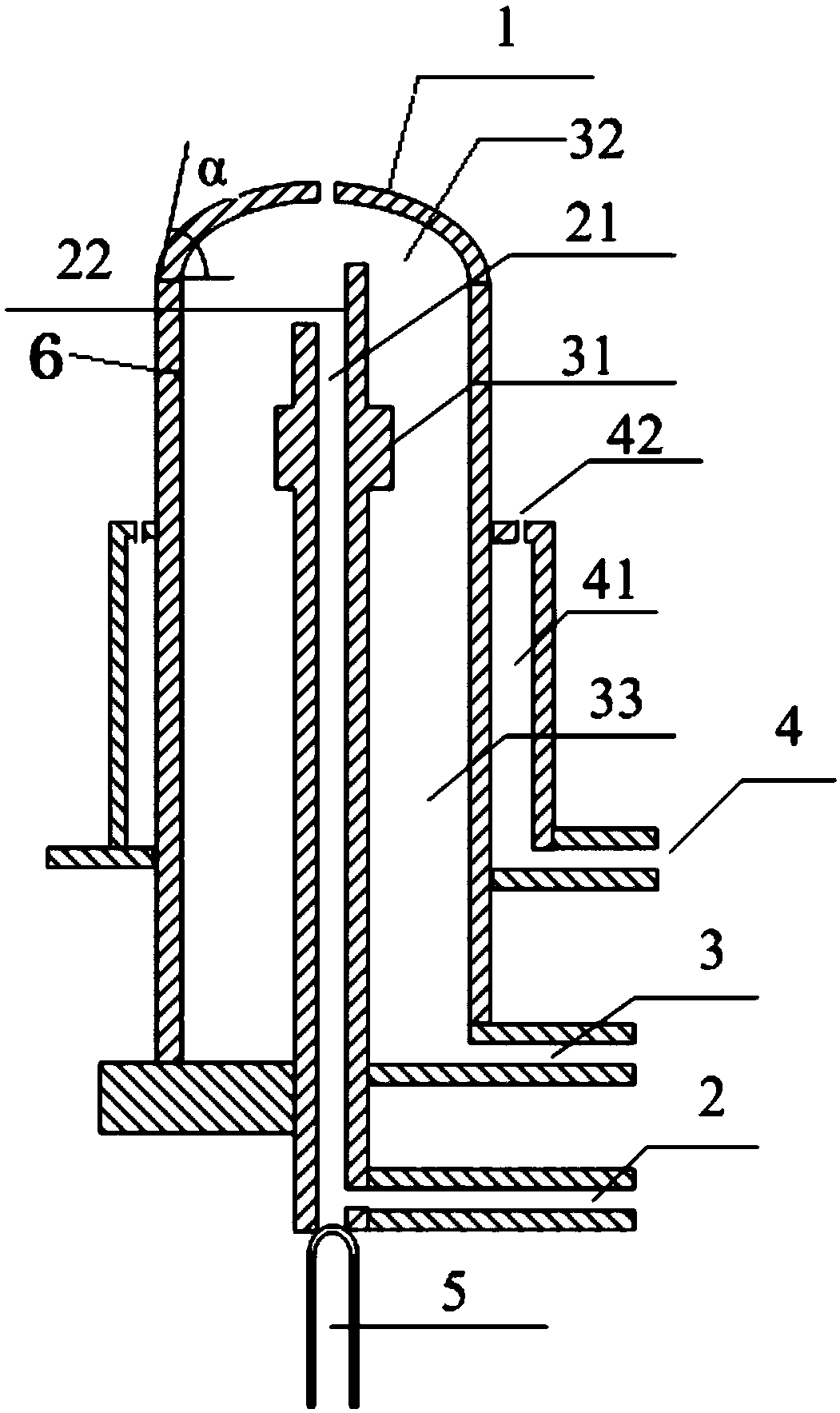 Atomizing nozzle for catalytic cracking device