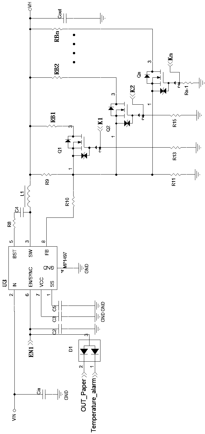 Thermal print head temperature control circuit and thermal printer