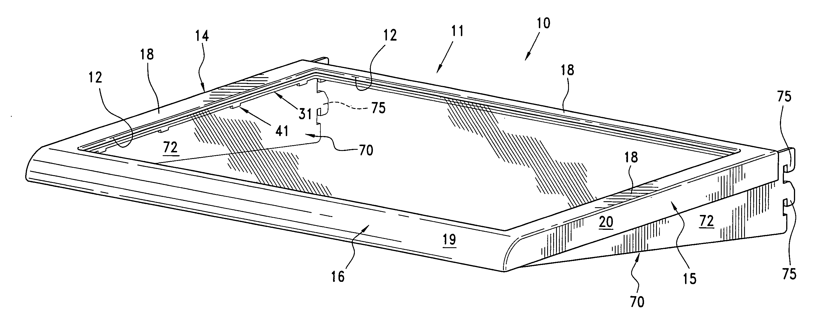 Shelf assembly for a refrigerator compartment