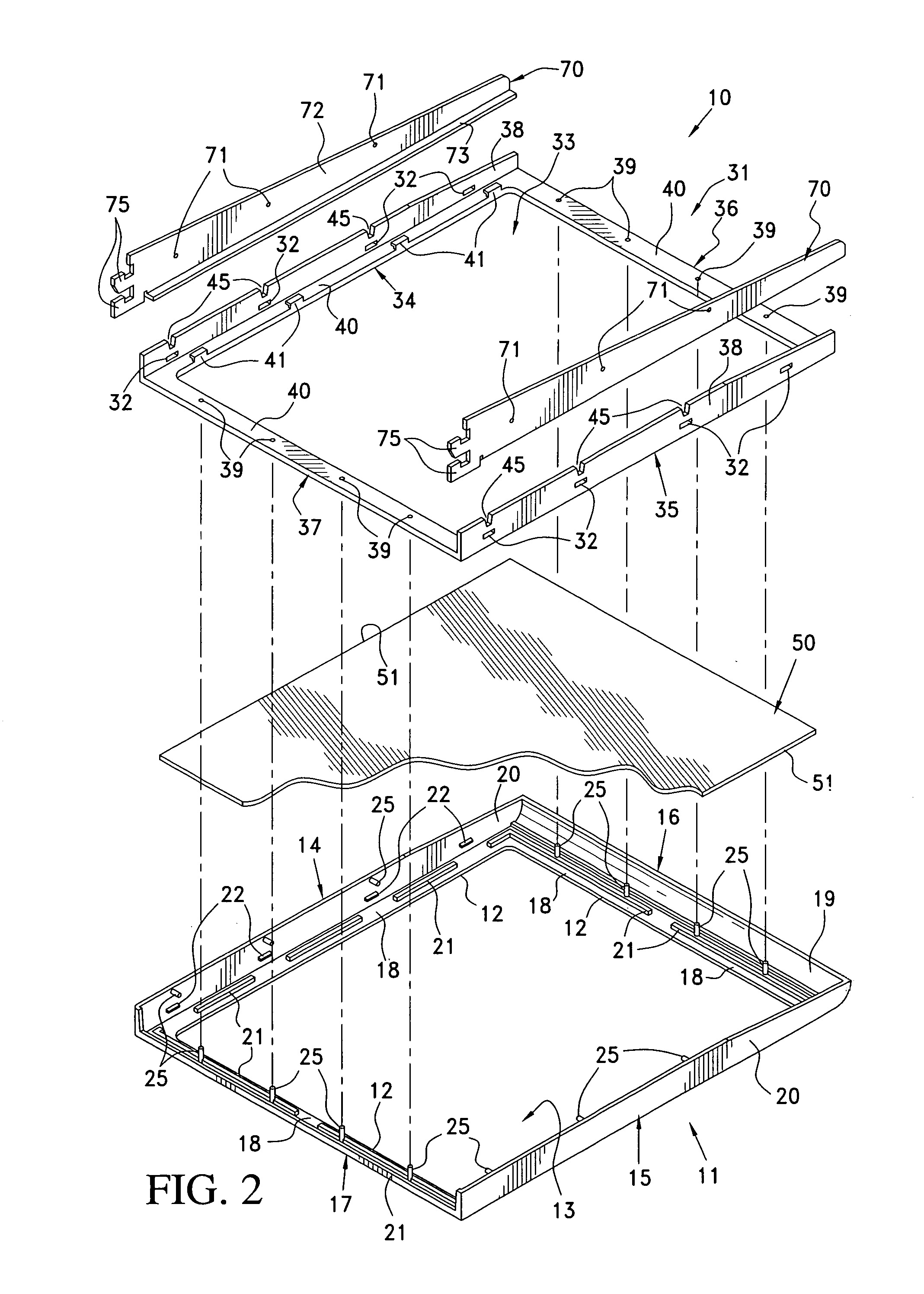 Shelf assembly for a refrigerator compartment