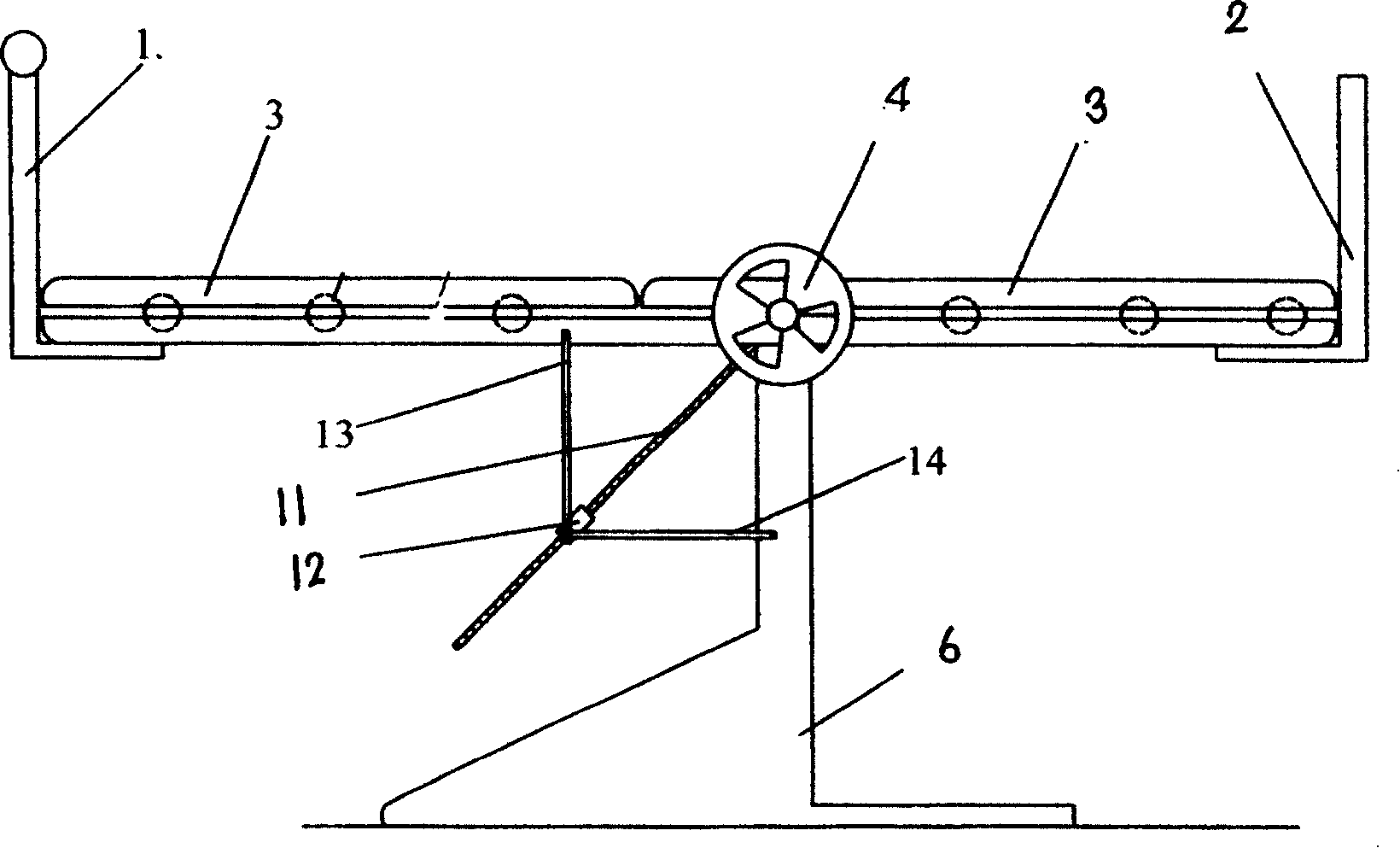 Lever-type traction bed