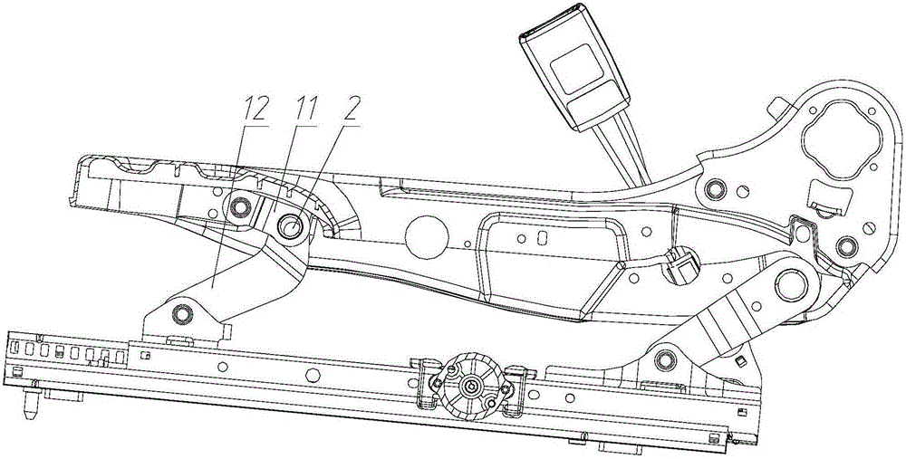 Seat frame front lifting mechanism for car seat