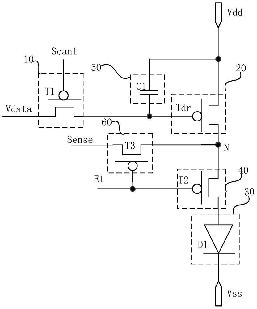 A pixel circuit, a display panel and a driving method for the display panel