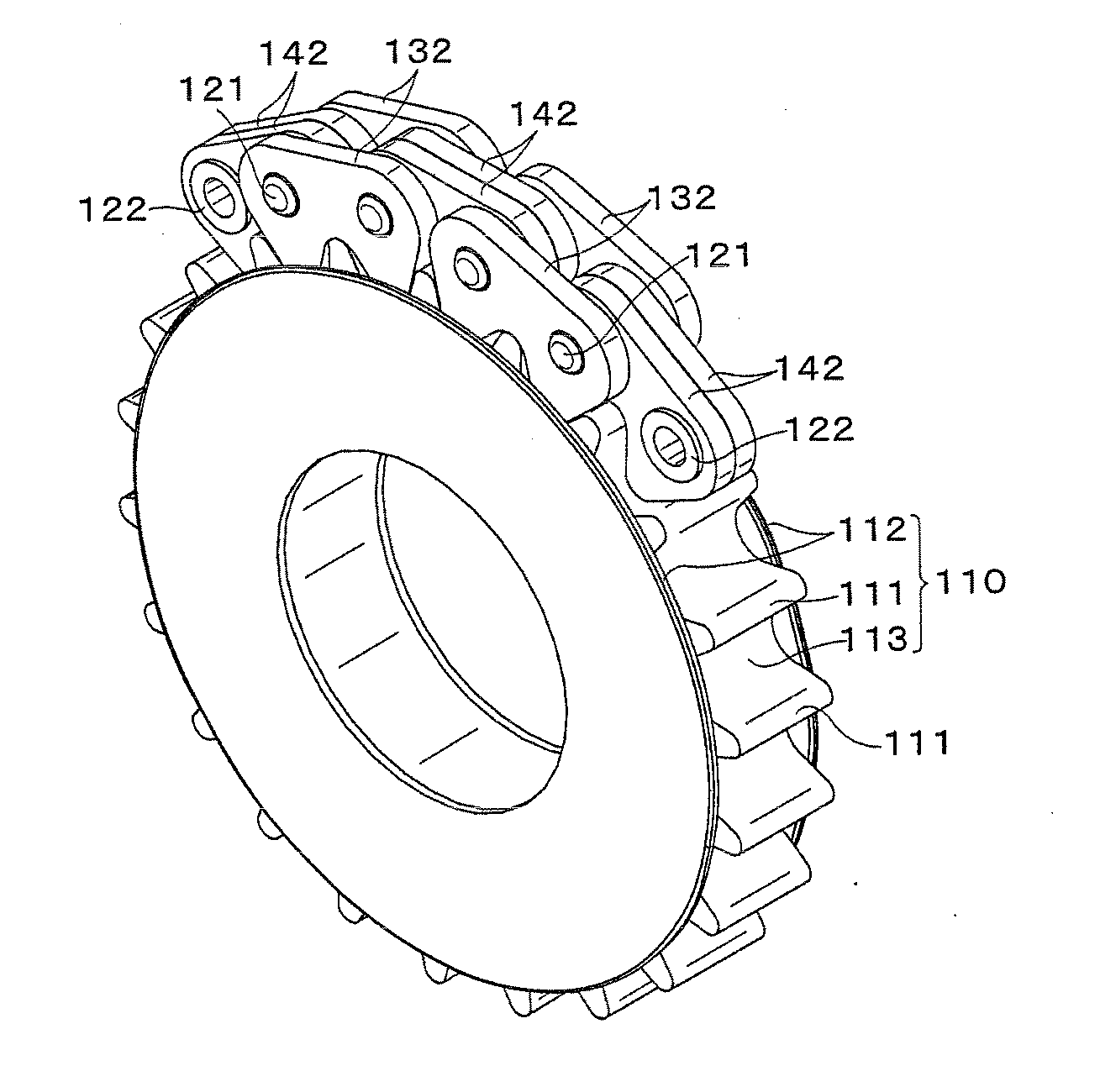 Silent chain transmission system