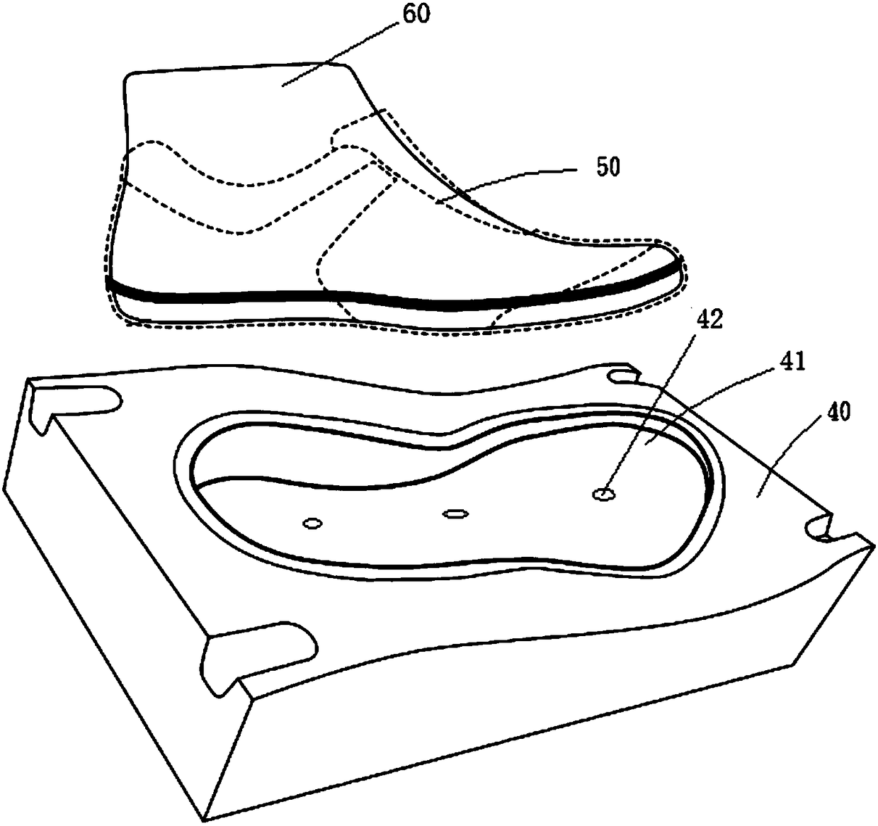 Reclaimed-material sole and production method of integrally-formed sole