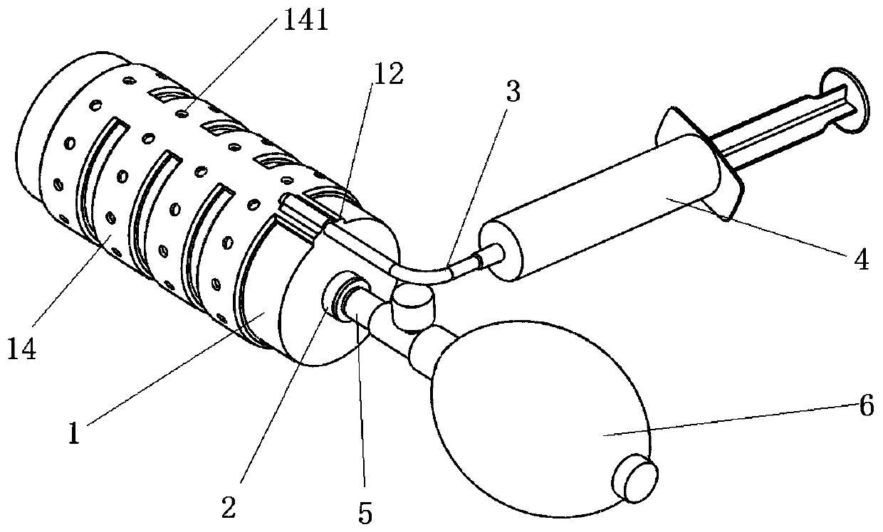 Compound micro flow channel medicine-loading air bag hemostatic device and using method thereof