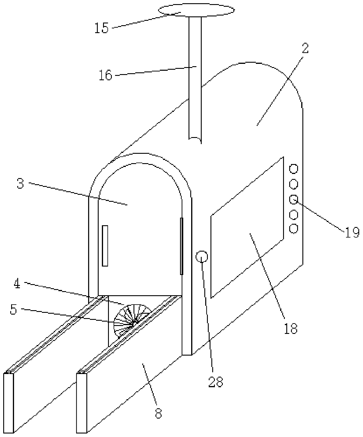 Cardiography device capable of automatically adjusting position for cardiology department