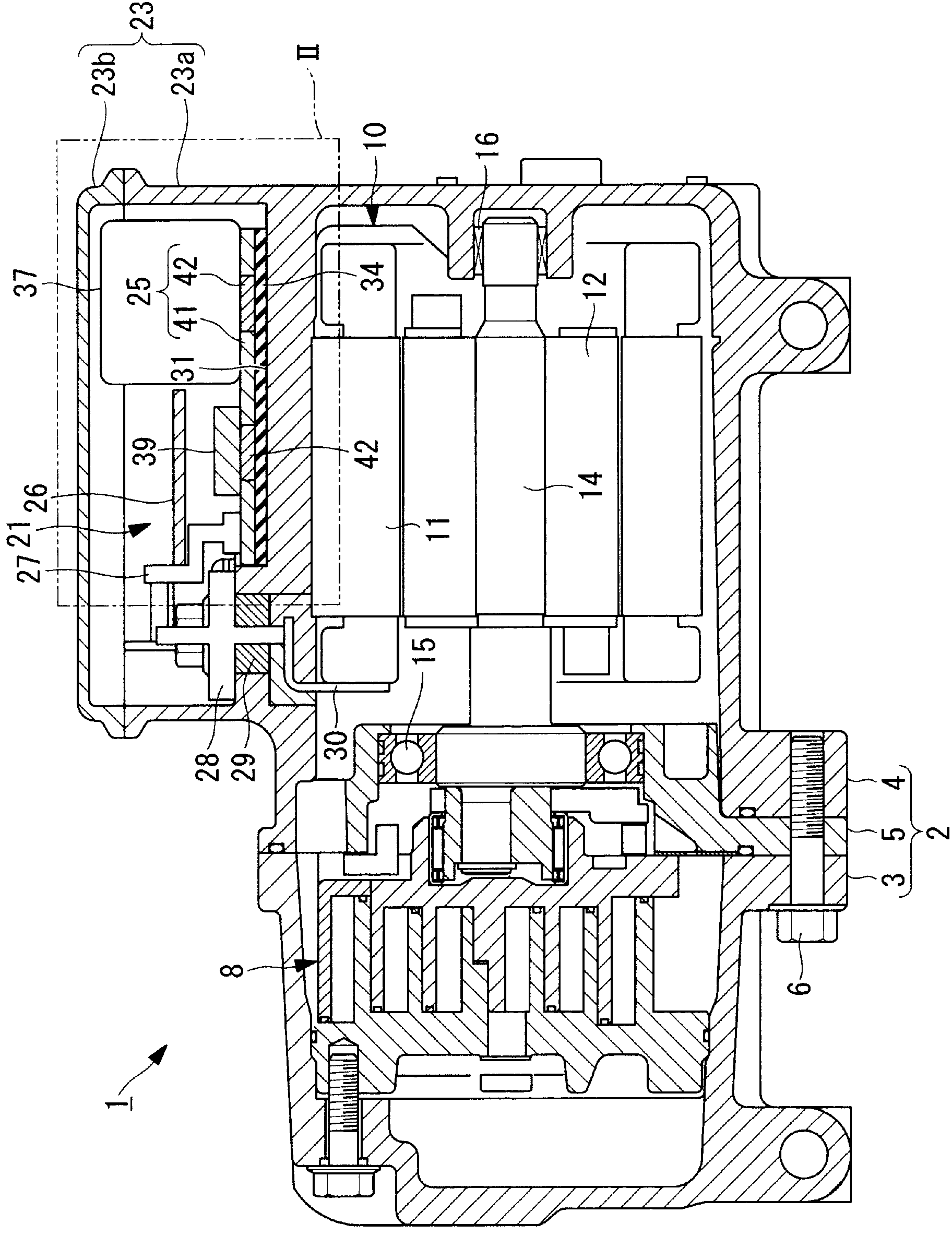 Inverter-integrated electric compressor