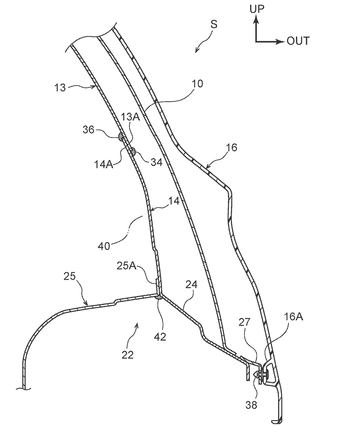 Vehicle rear portion structure