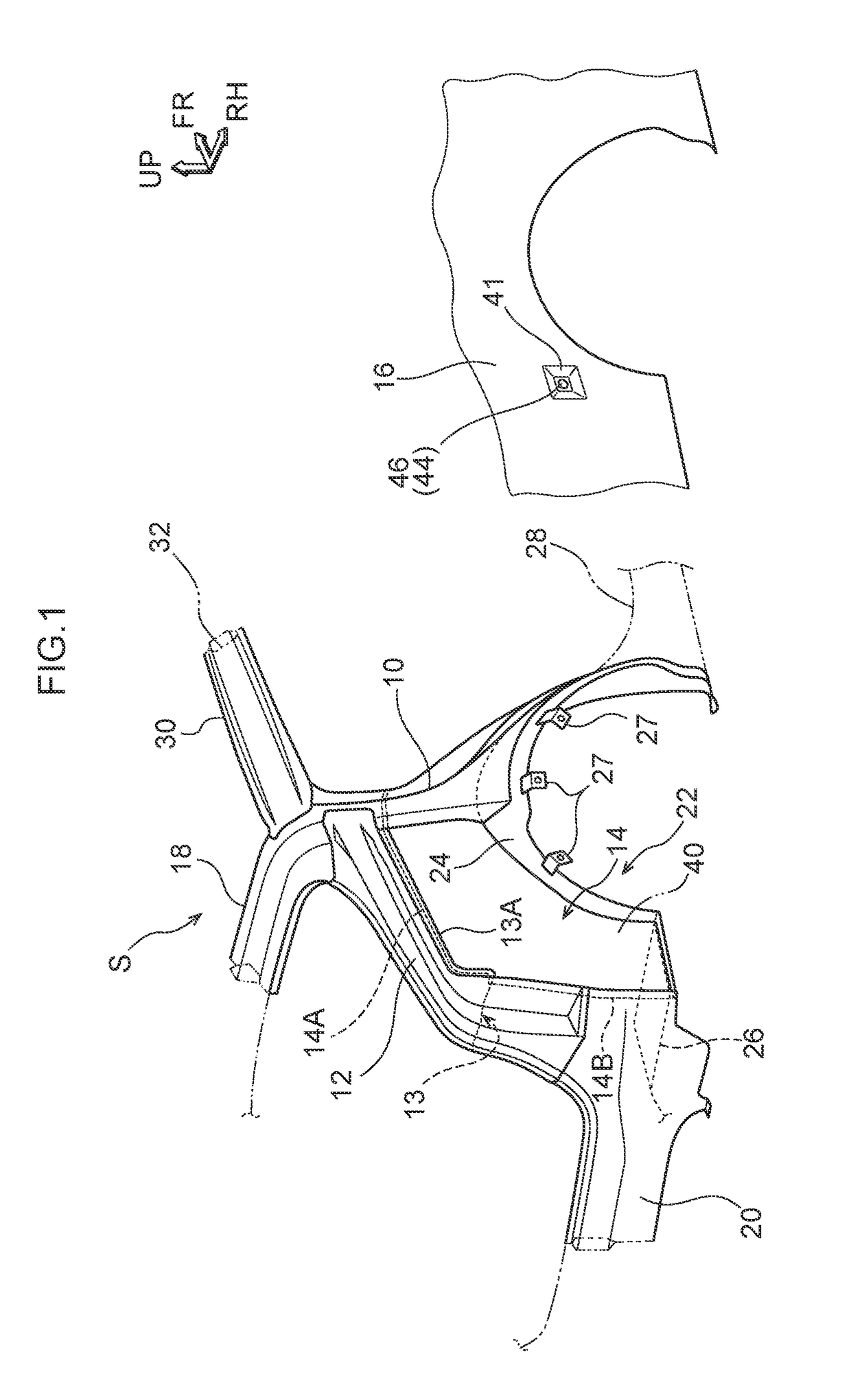 Vehicle rear portion structure