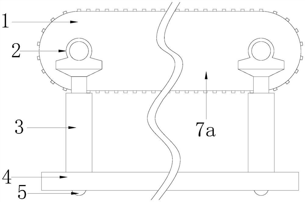 A conveying device for building materials