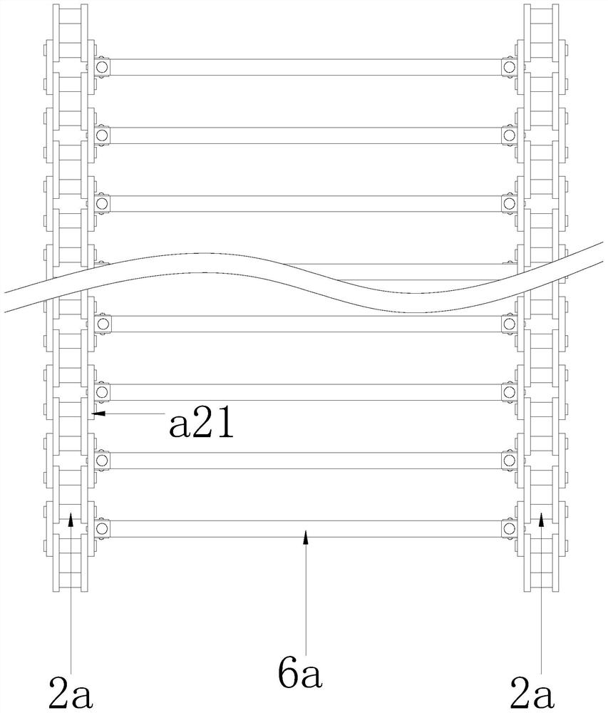 A conveying device for building materials