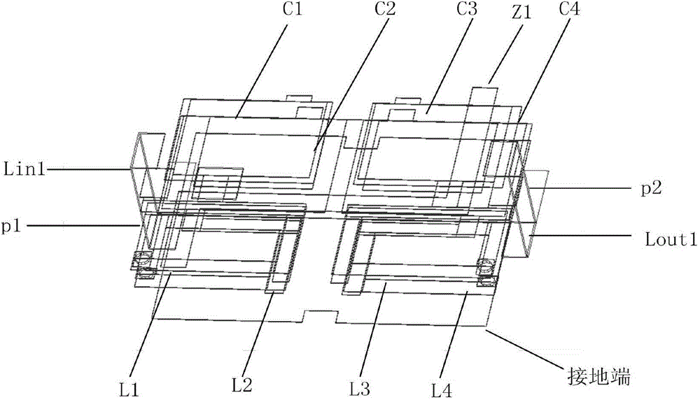 UHF (ultra high frequency) band type miniature microwave filter bank