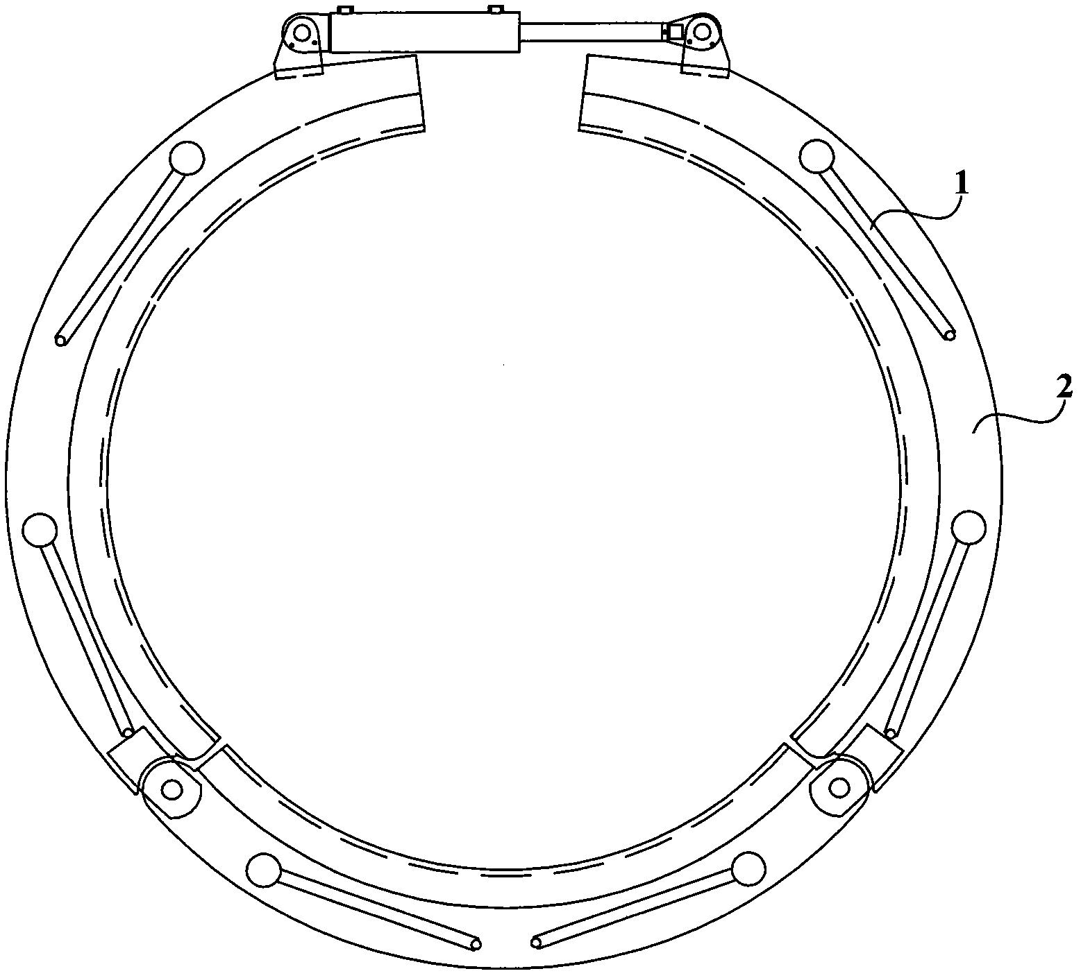 Tank car end socket pressing device, tank car end socket assembling equipment and assembling method thereof