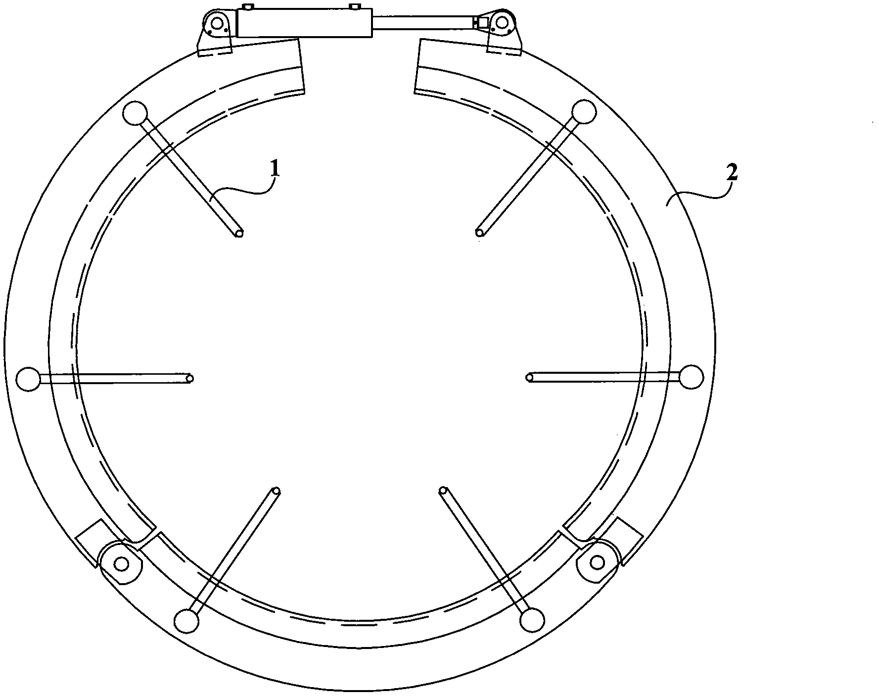 Tank car end socket pressing device, tank car end socket assembling equipment and assembling method thereof