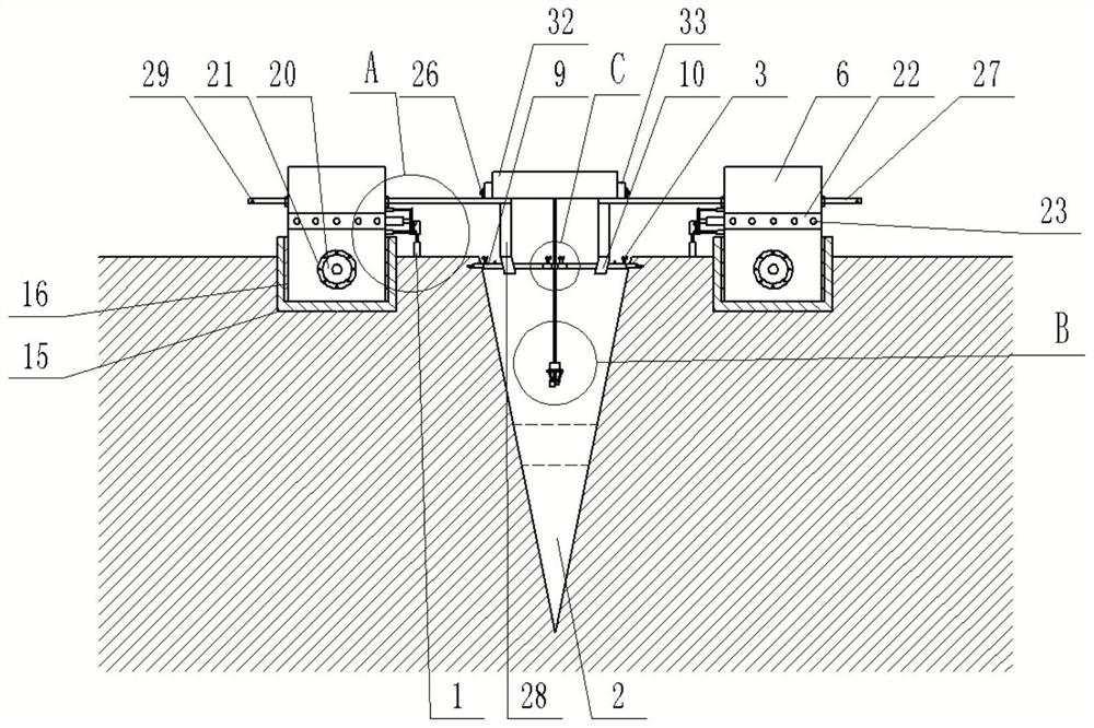 A ground fissure geological disaster measuring device