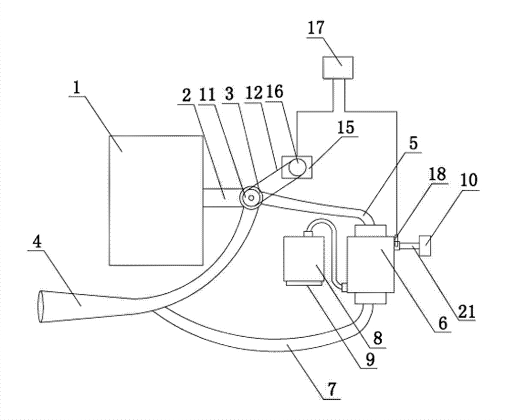 Tail gas warming device of motor bicycle and warming clothing applied to same