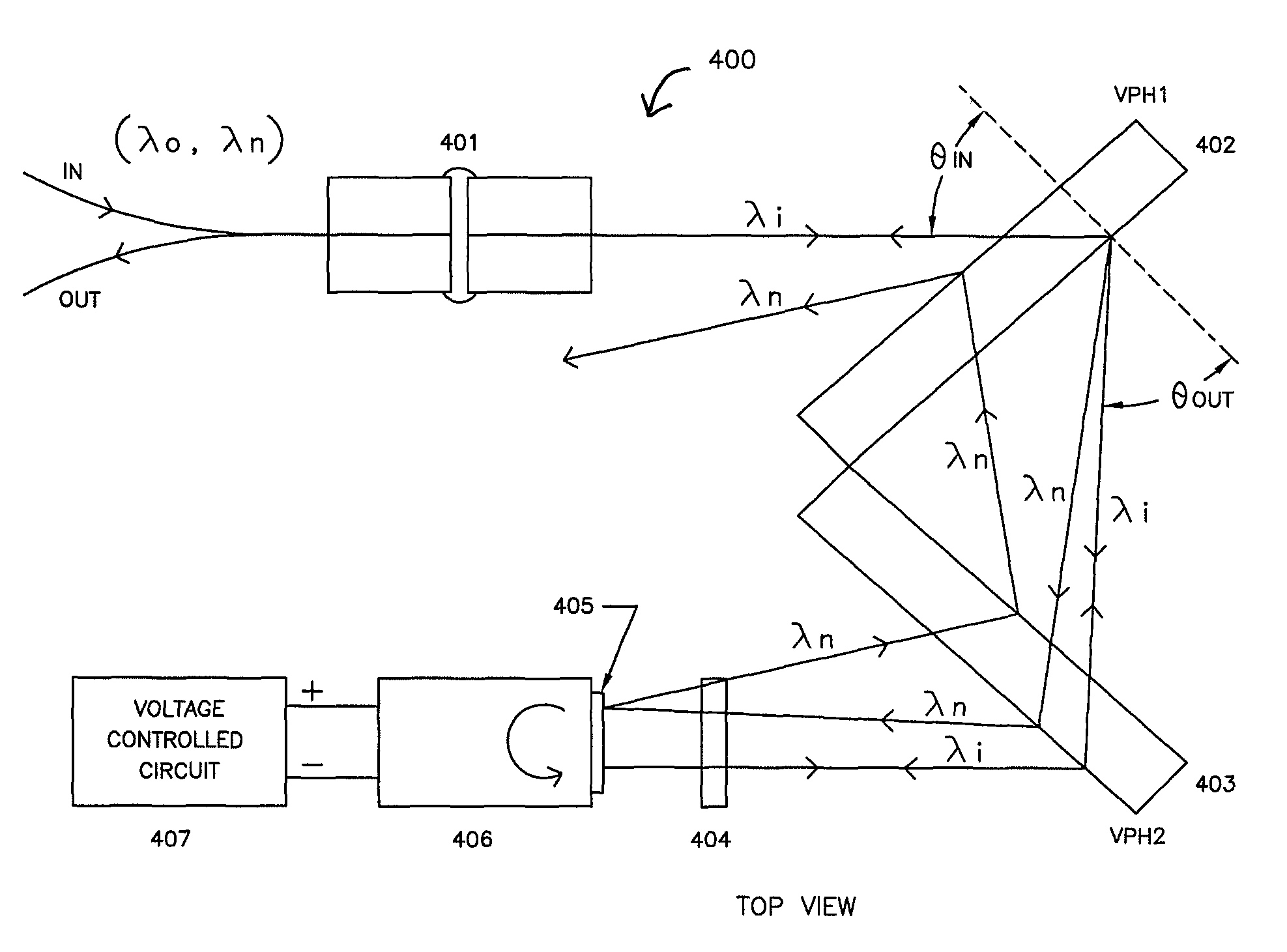 Compact high-resolution tunable optical filter using optical diffraction element and a mirror