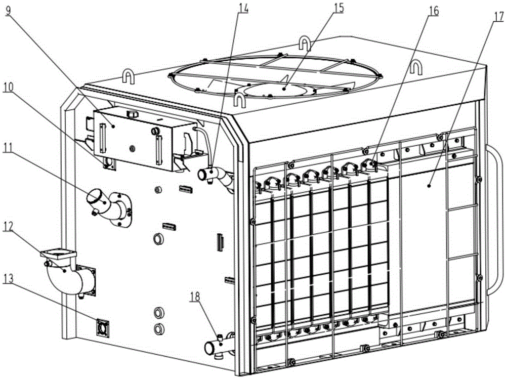 Cooling room for internal combustion locomotive