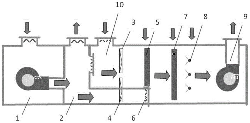 Two-channel return air air-conditioning case and temperature control method thereof