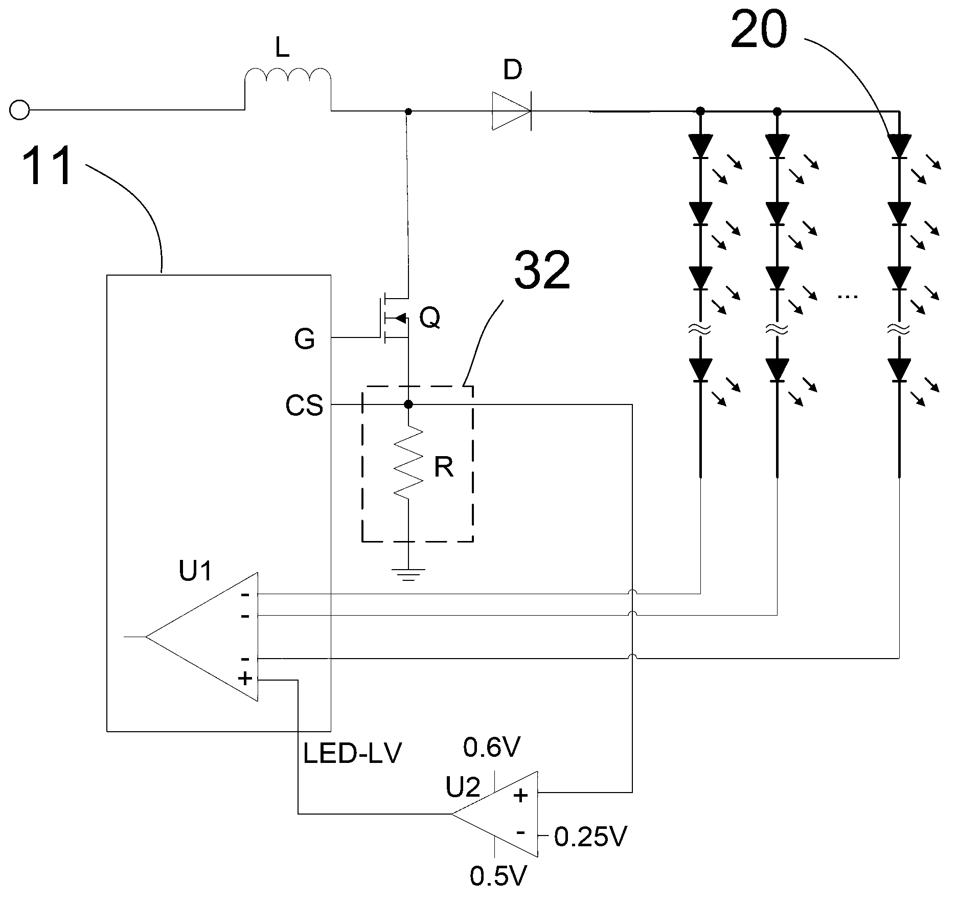 LED backlight driving circuit, driving method and liquid crystal display device