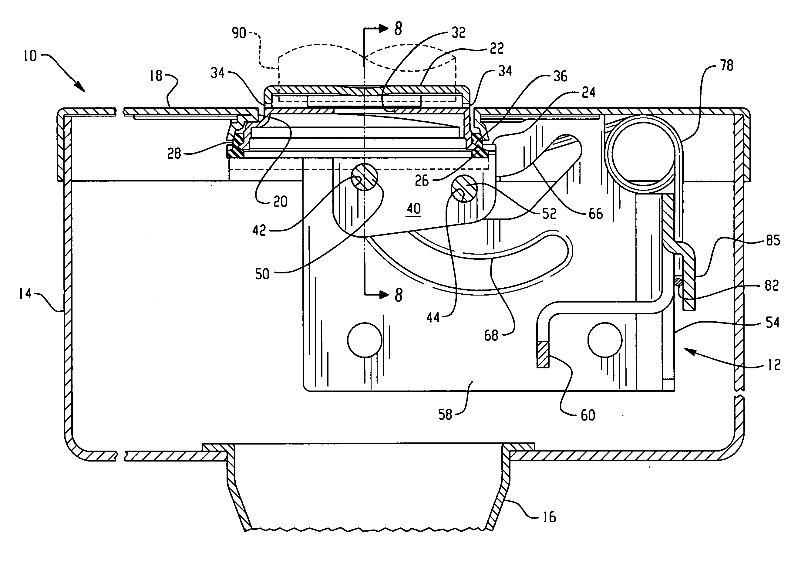 Guiding movement of capless filler neck closure