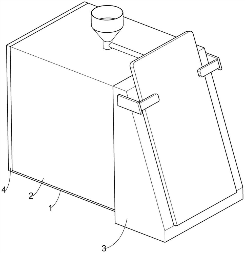 A vibration-scattering hot air drying device suitable for dehydration and drying of desulfurized gypsum powder