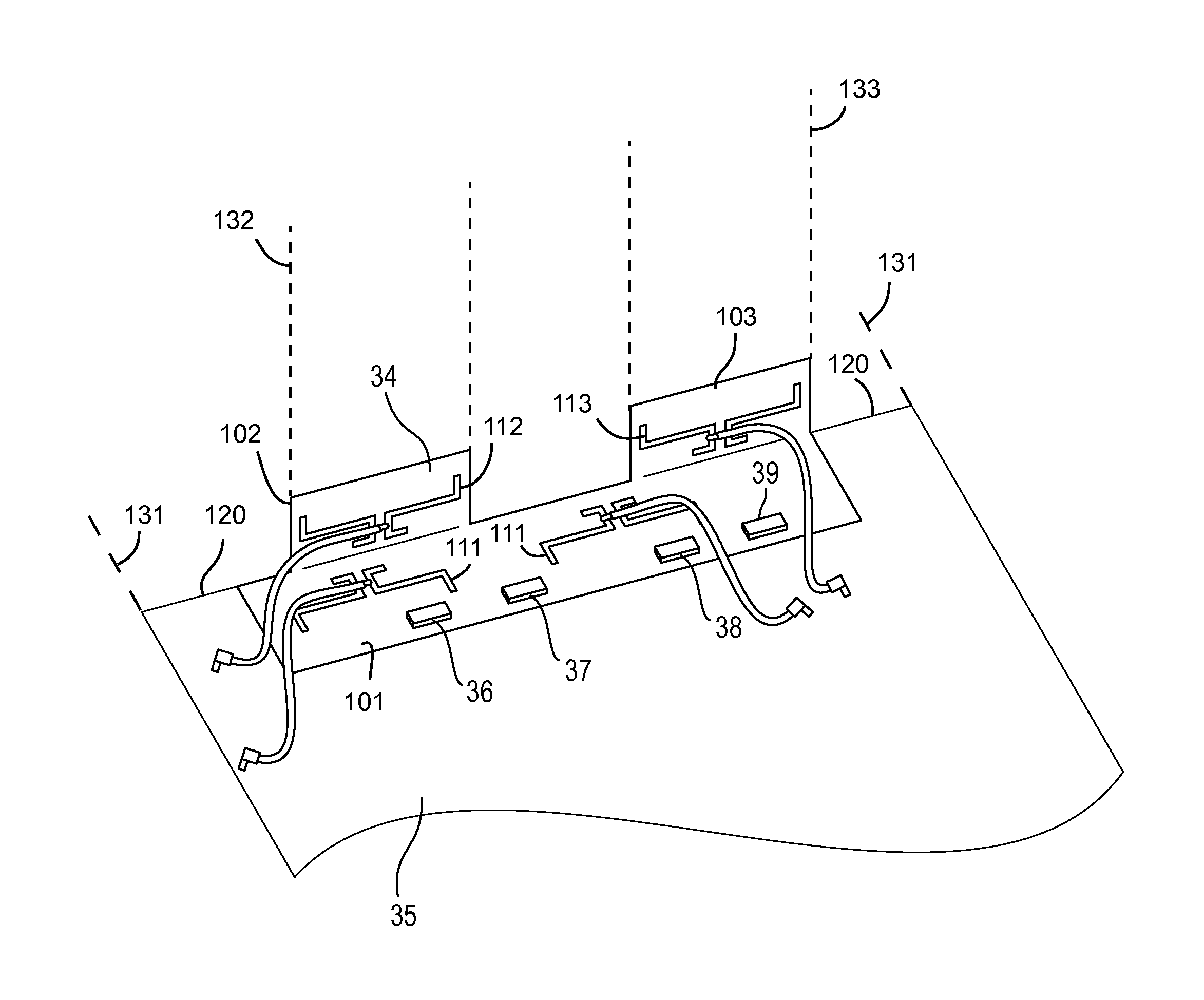 Integrated MIMO antenna system