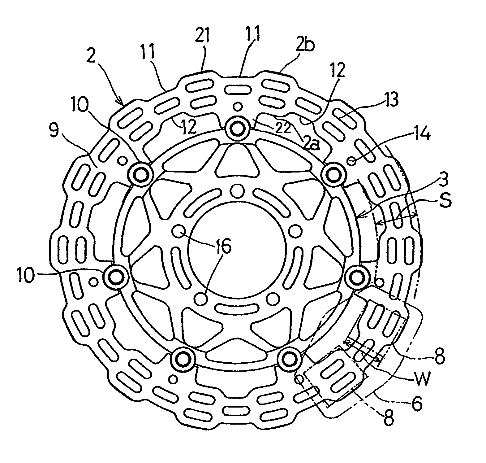 Brake disc for automotive disc brake assembly