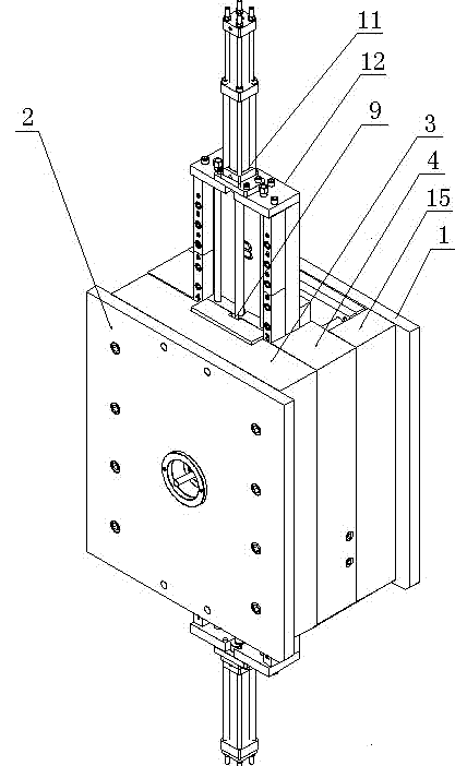 Injection mold of staggered spiral line type hollow propelling pipe