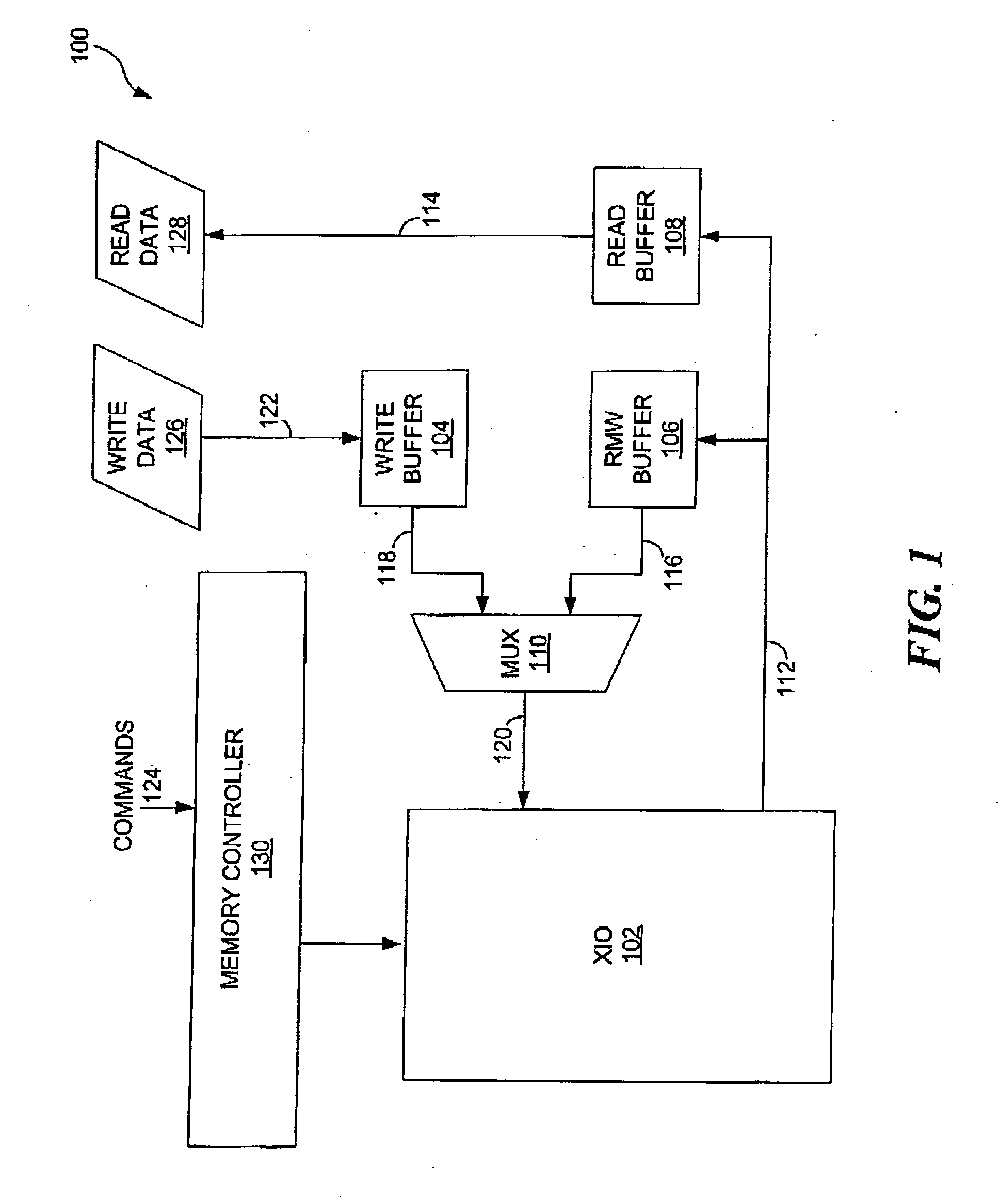 Separate handling of read and write of read-modify-write