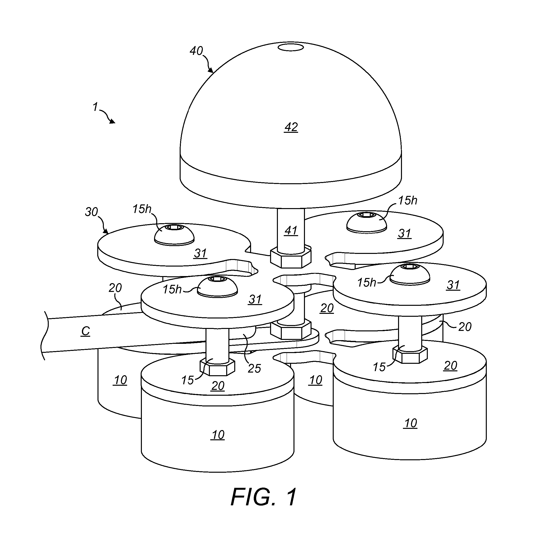 Electrical connector for an anode