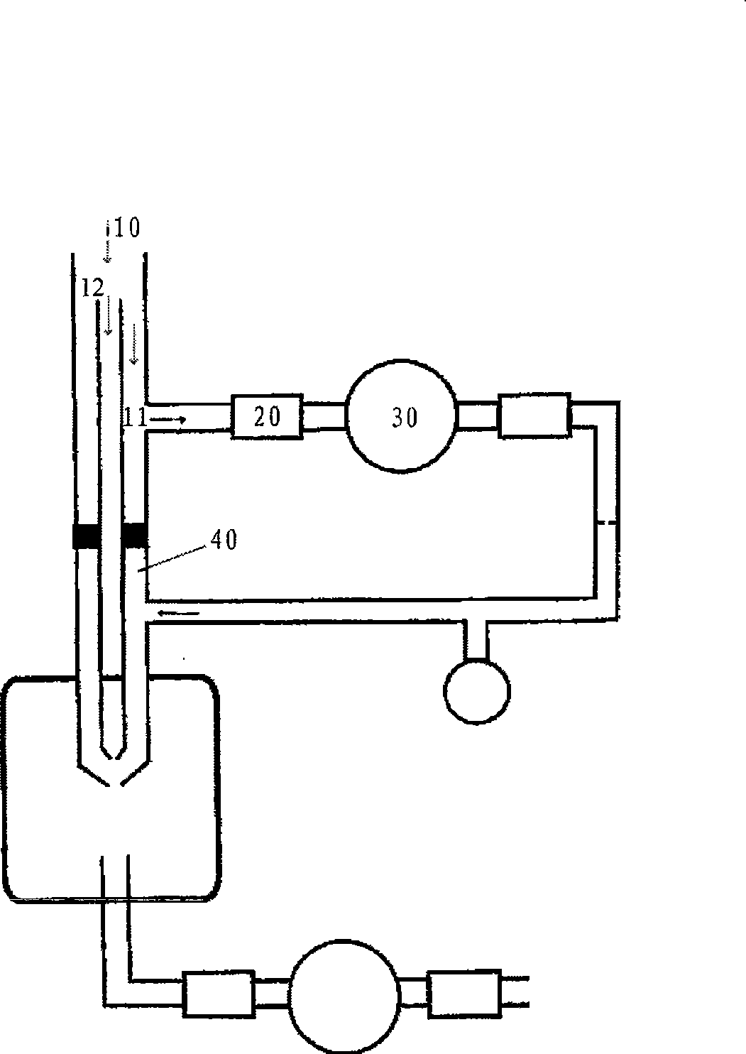 Aerated solids particle laser analyzer gas path system for aerated solids particle laser analyzer