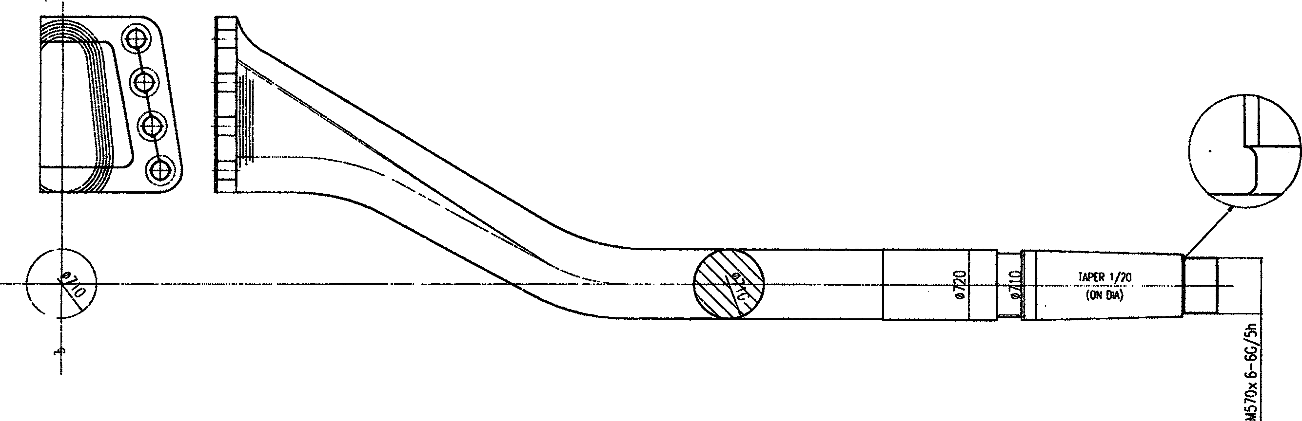 Fabricating method for turning large rudder pintle of fuel ship in 300, 000 tons