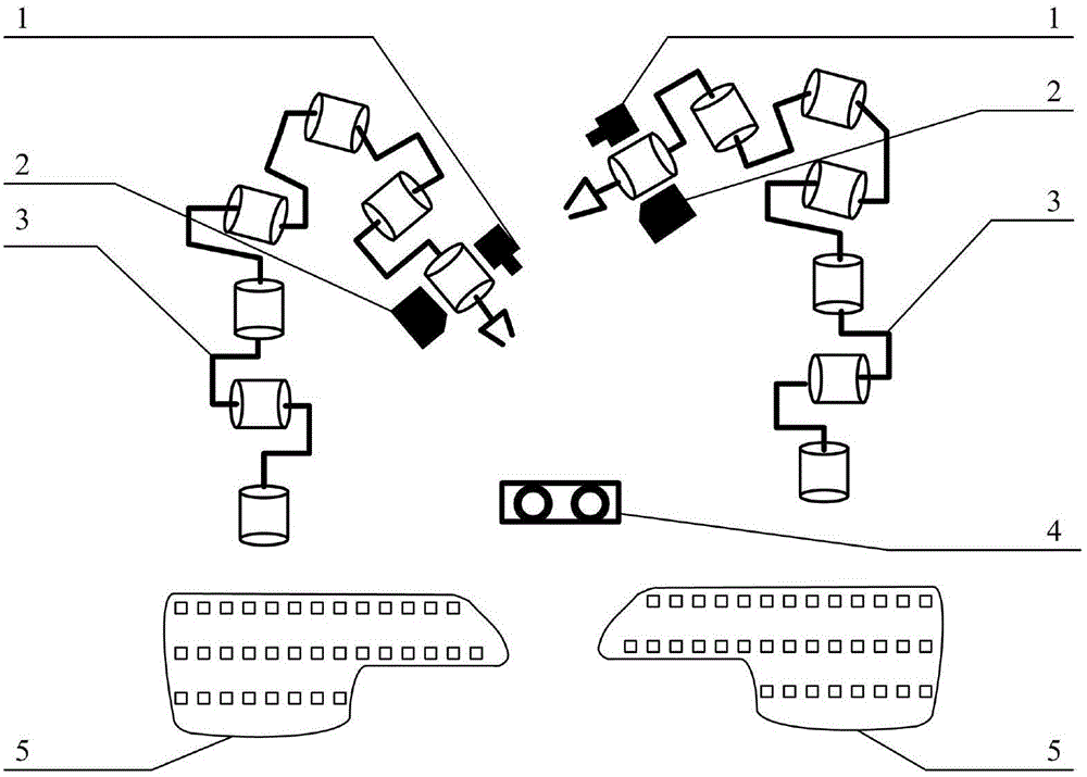 Double-arm robot system in plug-in mounting production and intelligent control method of double-arm robot system