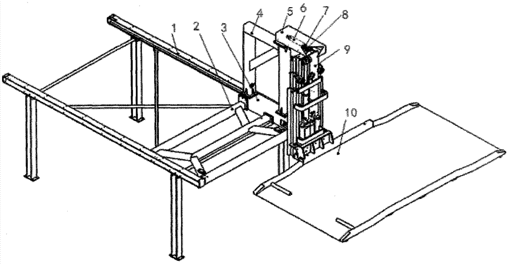 A parking device driven by a hydraulic cylinder