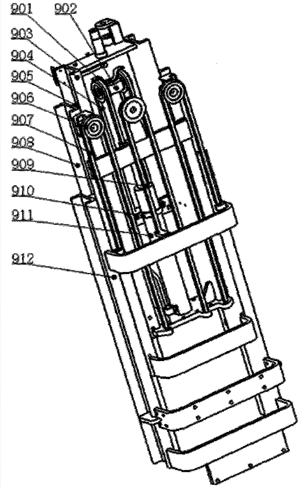 A parking device driven by a hydraulic cylinder