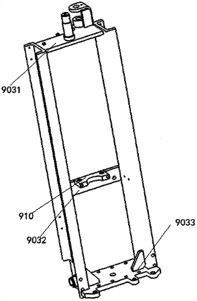 A parking device driven by a hydraulic cylinder