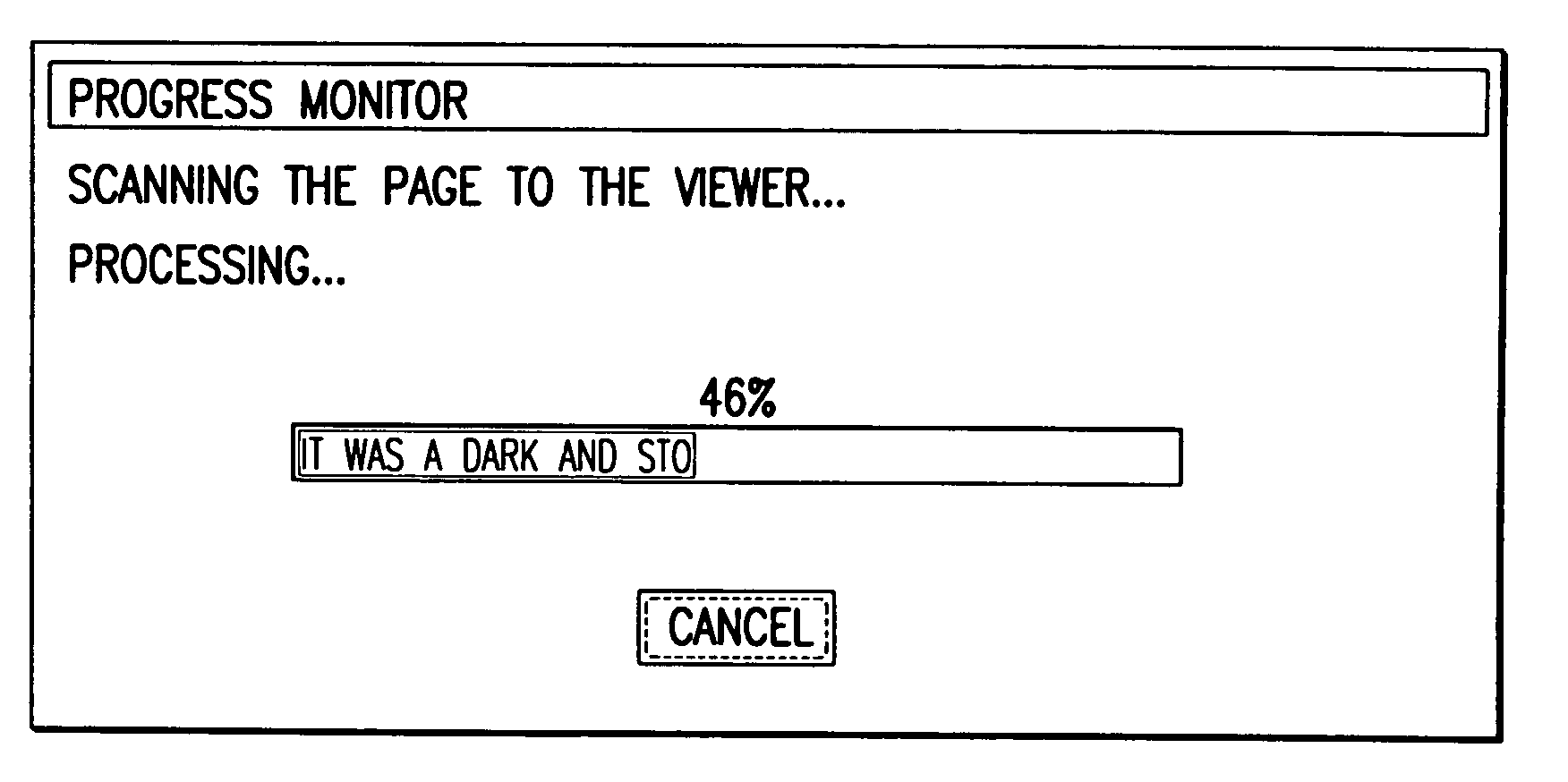 Method and apparatus for improving a progress monitor during a long computer process