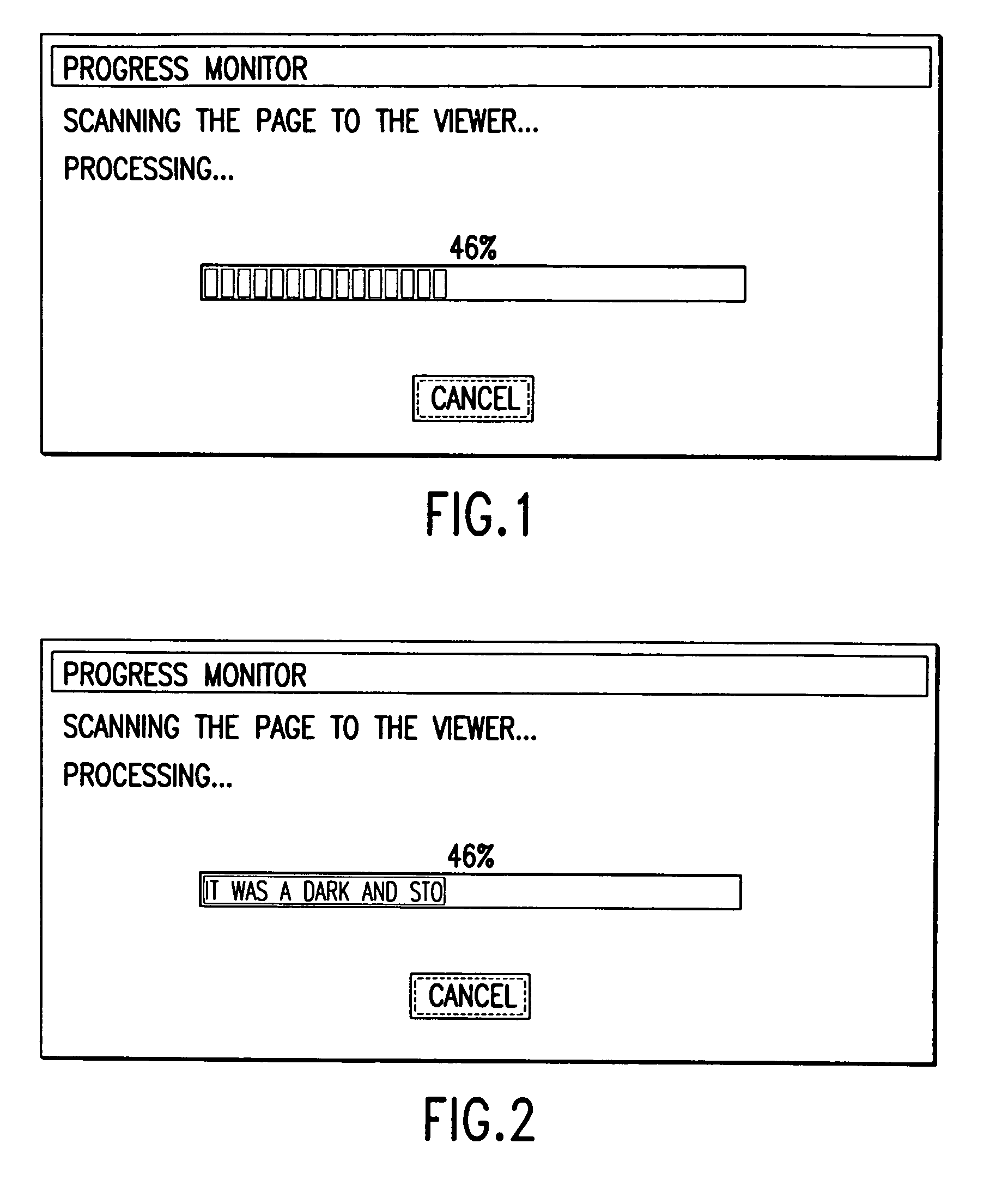 Method and apparatus for improving a progress monitor during a long computer process