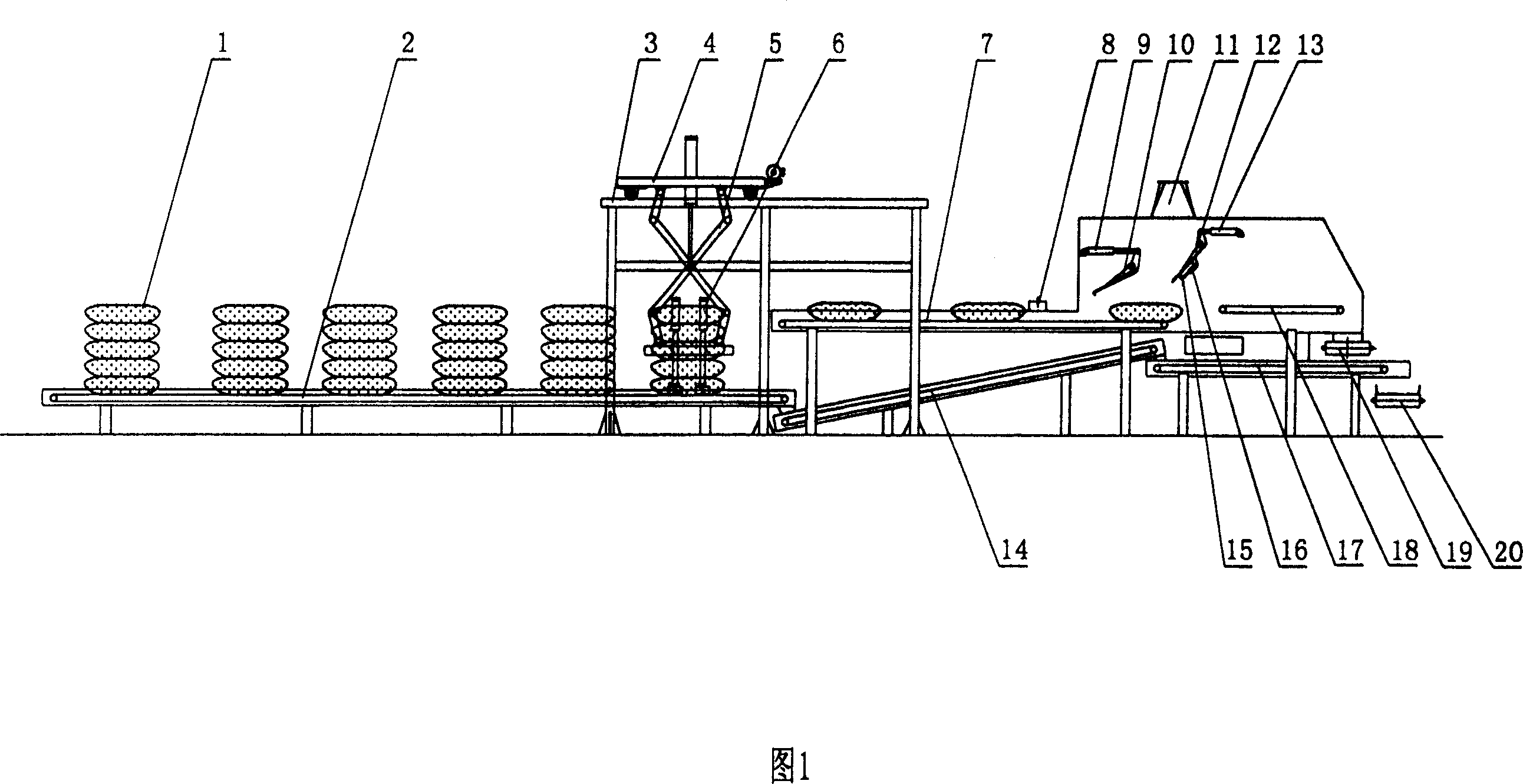 Automatic offal untie method and device