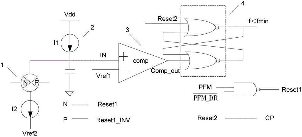 A circuit, method and switching power supply for eliminating noise of pfm switching power supply