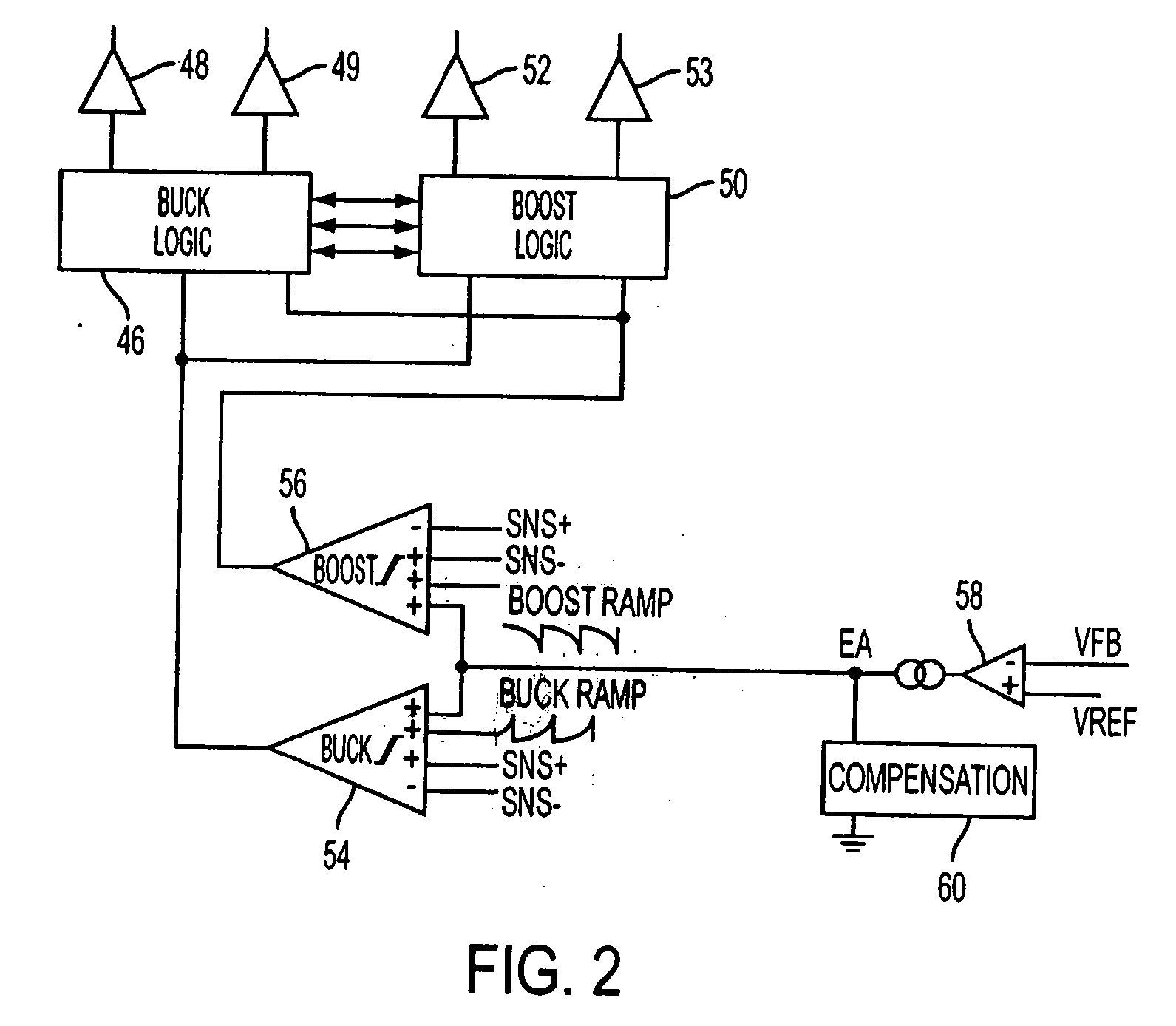 Protection for switched step up/step down regulators