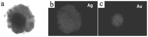 SERS substrate based on Au @ Ag nanoparticle ordered array as well as preparation method and application thereof