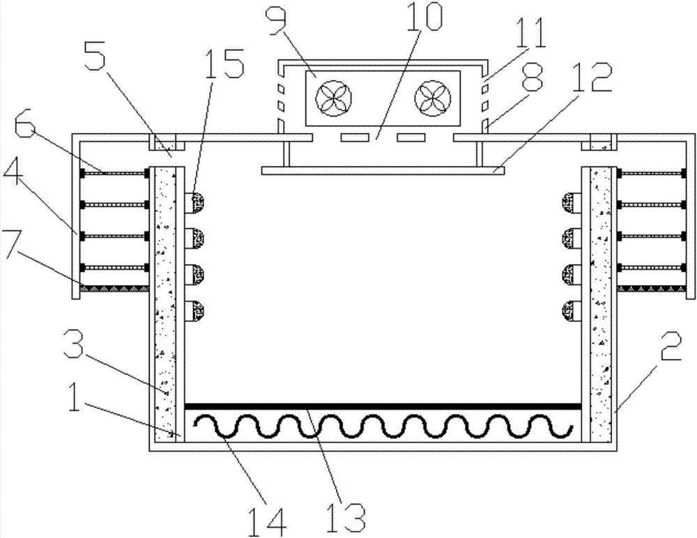 Through-flow type drying oven