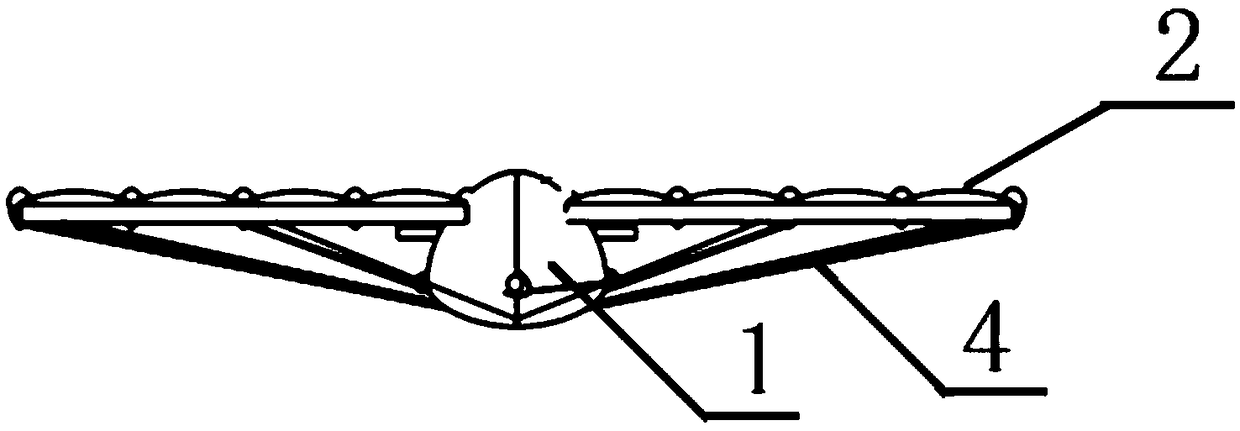 A flexible glider extending automatically